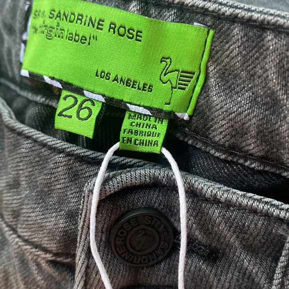 (A55) Free People x Sandrine Rose Destroyed Rain Straight Leg Jeans, Size 26 NWT - Picture 8 of 12